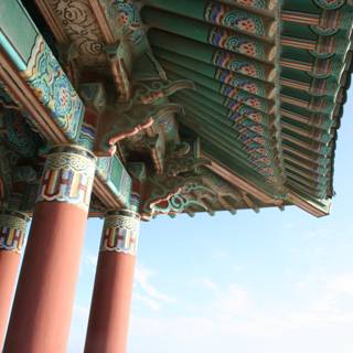 Colorful Pillars of a Religious Building