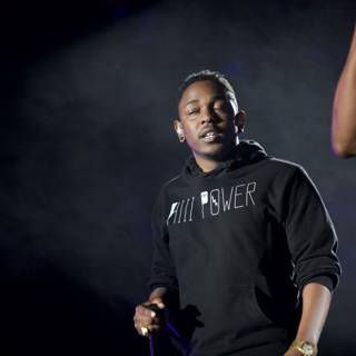 Kendrick Lamar Takes the Stage in Black Hoodie