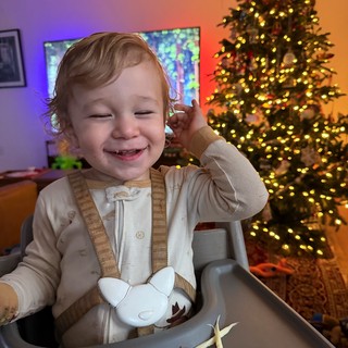 Joyful Toddler's Christmas Celebration at Home