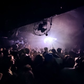 Underground Club Night with Dramatic Ceiling Sculpture