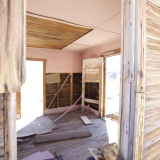 Wood Paneled Room with Open Door