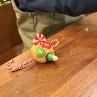 Festive Candy Decoration on Wooden Table