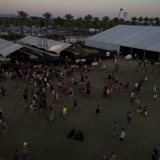 Coachella Crowd Gathers Outdoors