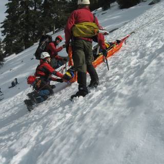 Emergency Rescue on a Snowy Slope