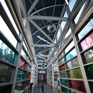 Modern Glass Corridor at Chabot Space Center