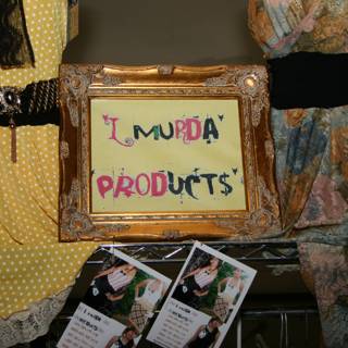 i muda products sign in a boutique