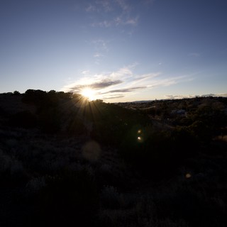 Sunset Over Santa Fe Hills and Valley