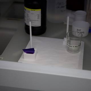 Purple Liquid in a Laboratory
