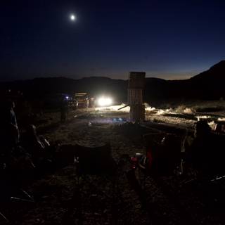 Moonlit Campfire Gathering