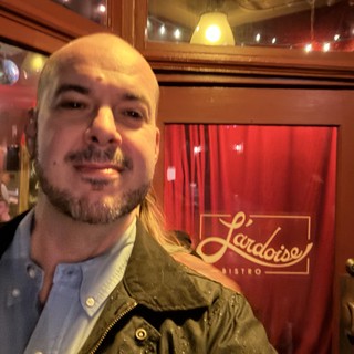 Selfie at L'ardoise Bistro on New Year's Eve