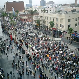 Protest in Downtown Metropolis