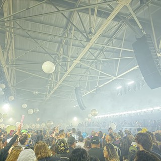 Skrillex and Four Tet Concert: Crowd in Haze