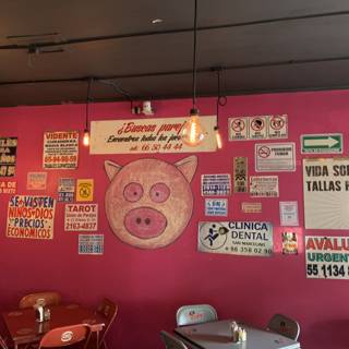 Pink Wall of Signs