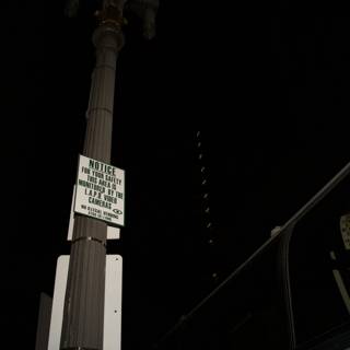 Nighttime Street Sign