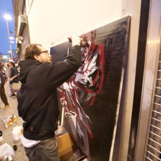 Man Creating Urban Art