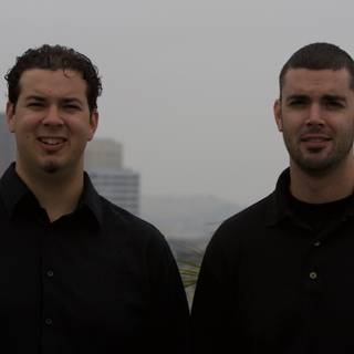 Dan and Dave's Outdoorsy Portraits in Black Shirts