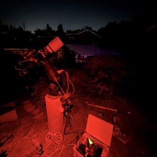 Backyard Astrophotography Setup at Dawn