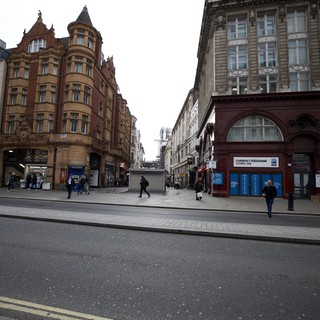 Overcast Day on London's Historic Shopping Street