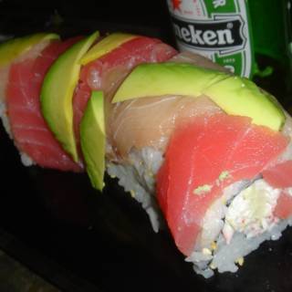 Avocado and Tuna Sushi Roll