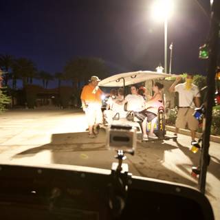 Night-time Golf Cart Gathering