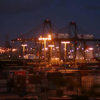 Dark Sky Over Industrial Waterfront