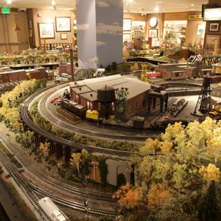 Model Train Set in a Shopping Mall
