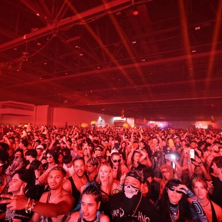 Massive Red-Lit Crowd at Wobbleland 2026 Festival