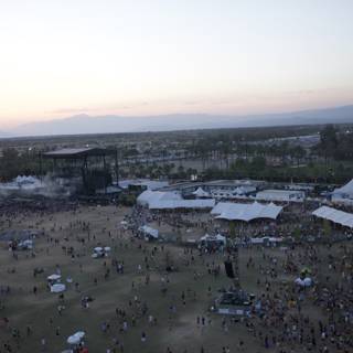 Coachella 2012: Aerial View of Crowded Music Festival