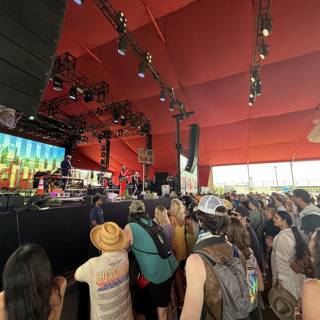 Electric Vibes Under the Red Canopy
