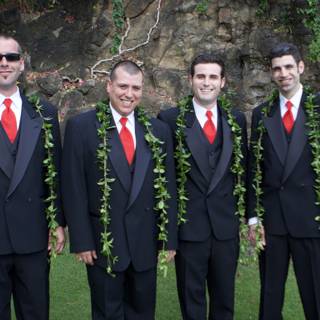 Four Men in Formal Suits and Ties