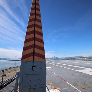 Striped Maritime Obelisk on USS Hornet Flight Deck