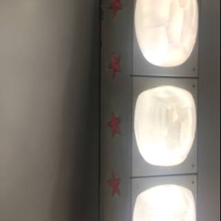 Illuminated Television in Cupboard