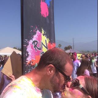Colorful Kiss at the Festival