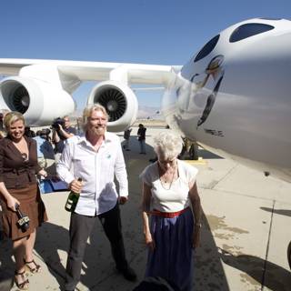Richard Branson and Jane at Virgin Galactic Launch