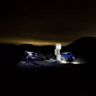 Hilltop Gathering at Night