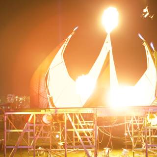 Spectacular Firework Show Lights up Coachella Night Sky