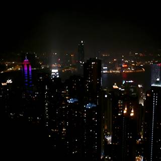 Lights of the Metropolis: Hong Kong Cityscape at Night
