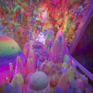 Vibrant Crystalline Cavern with Colorful Mineral Formations
