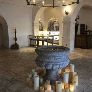 A Serene Altar in a Church Crypt