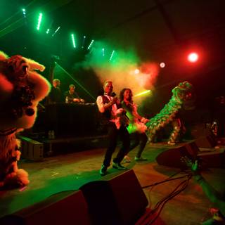 Wild Performances on Stage with Lion and Tiger