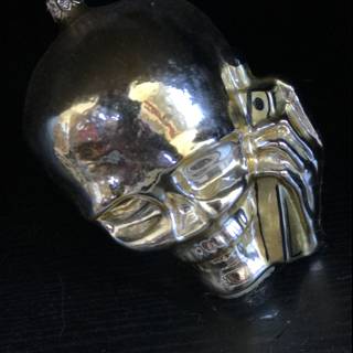 Silver Skull Ornament with a Tech Twist