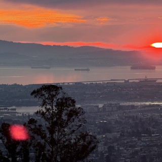 Sunset Over San Francisco Bay from Oakland Hills