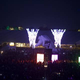 A Sea of Colorful Lights at Coachella Concert