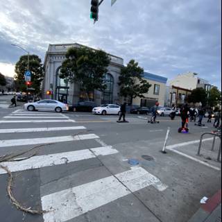 Bustling Intersection in San Francisco