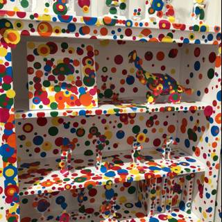 Polka Dot Shelf: A Modern Art Piece