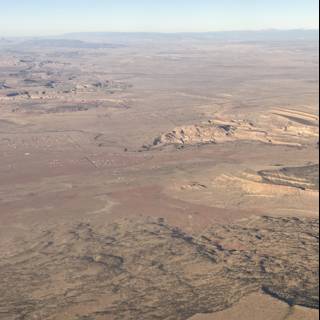 Scenic Aerial View of the Southwest Desert and Mountains
