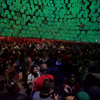 Green Nightlife Crowd at Coachella