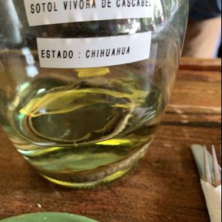 Fine Wine in a Glass Jar