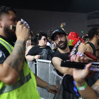 Concert Crowd Presses Against Security Barrier at Wobbleland