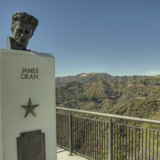 Hollywood Sign Monument with Blue Sky